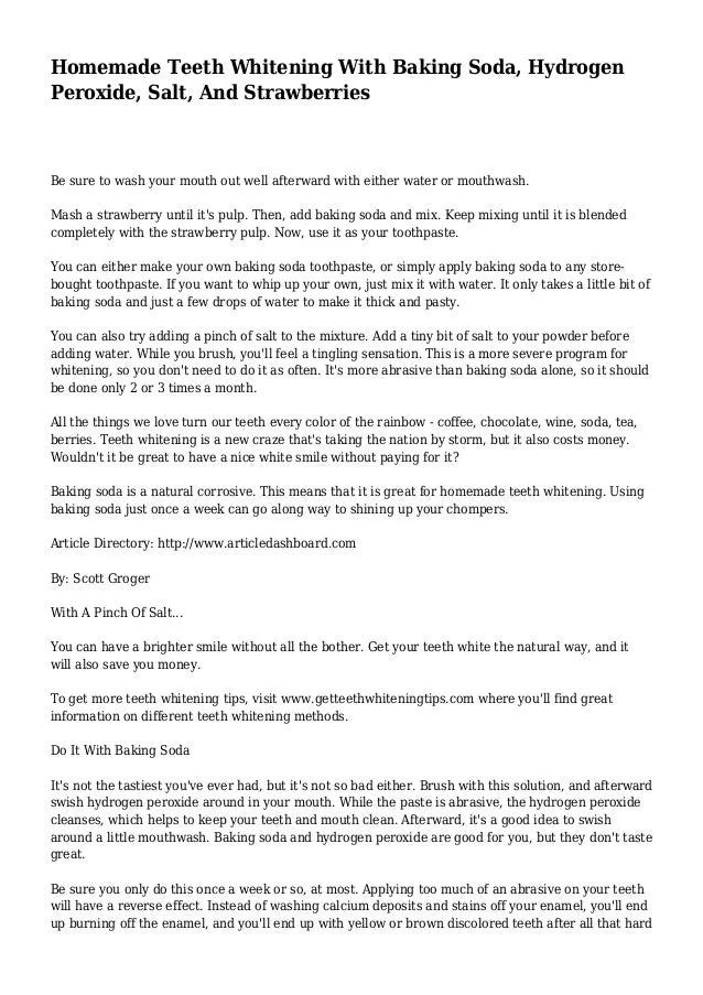 25360 making teeth whitening paste