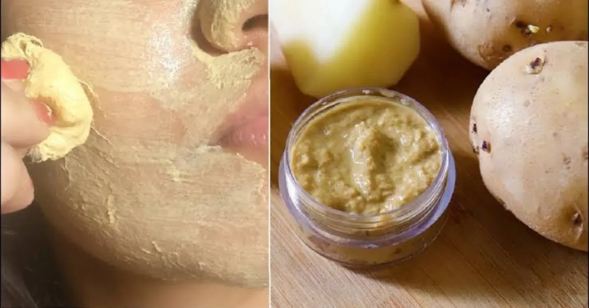 25589 potato slices on face